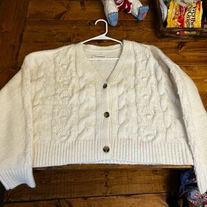 Lucky Brand Cream Knit Sweater